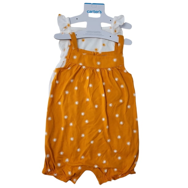 carters orange dress Carters Oshkosh Toddler Girl Ruffle Collar Flowy Dress