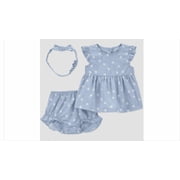 Carter's Just One You  Baby Girls' 3pc Floral Tank Top with Bloomer & Headband Set - Blue 6M