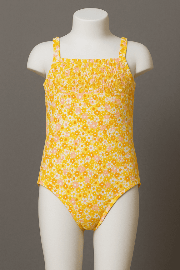 Just One You Toddler Girls' Floral Print One Piece Bathing Suit 5T