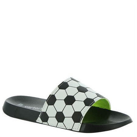 Carter's Kids Black & White Soccer Oliver Slingback Sandal XL 11-12