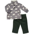 thumbnail image 1 of Carter's L/S Microfleece Pant Set - Heather Bear- 6 Months, 1 of 3