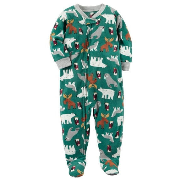 Carter's Little Boys' 1-Piece Winter Fleece PJs, 3-Toddler