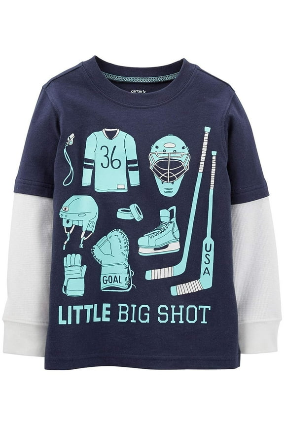 Little Boys' Graphic Two Fer Toddler/Kid - Navy - 6