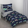 thumbnail image 1 of Carter's Monster Truck 4 Piece Toddler Bed Set, Navy and Grey, 1 of 4