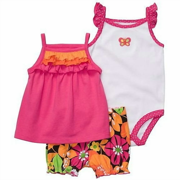 Carter's Oh-So-Fun 3-Piece Set - Flowers & Butterfly-3 Months