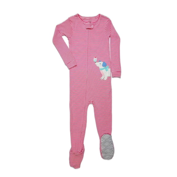 Carter's Puppy Dog, Cupcake Pink Striped Cotton Pajama Sleeper, Size 4T