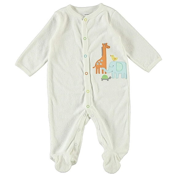 Carter's Terry Snap - Animal Art- 3 Months