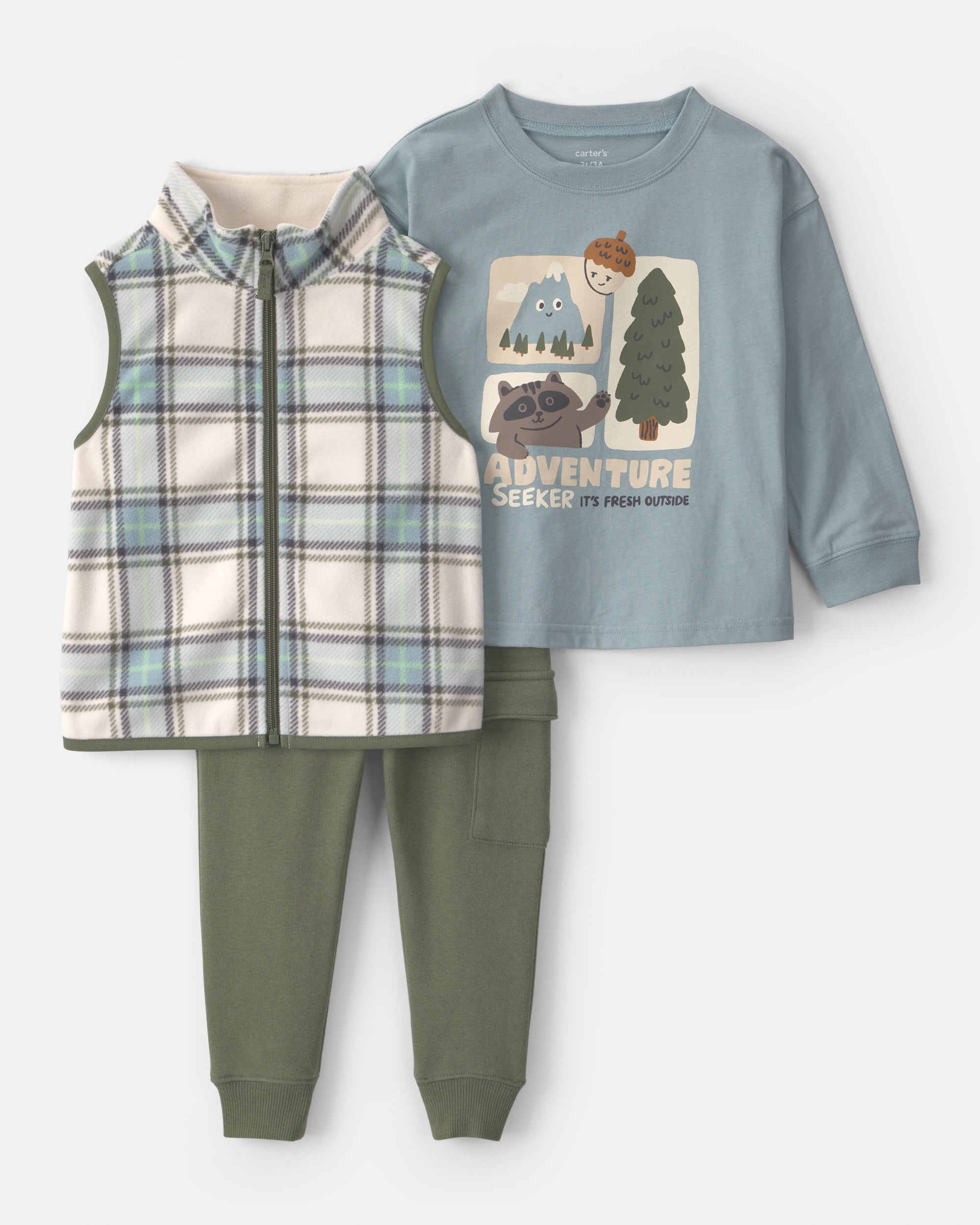 Carter's Toddler Boy Outfit Set, 3-Piece, Sizes 2T - 5T
