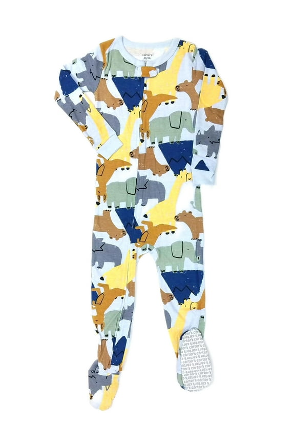 Toddler Boy's Animal Themed Cotton Footed Pajama Sleeper (Size 2T)