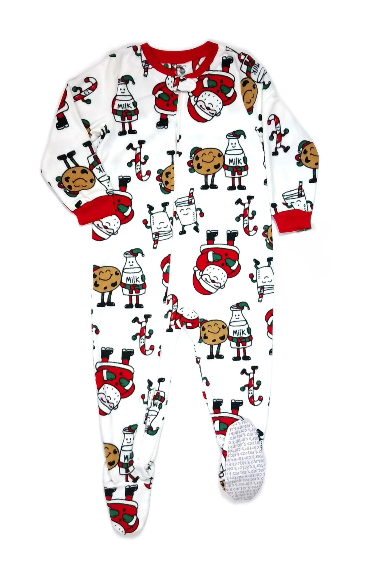 Carter's Toddler Boy's Girl's Santa Milk and Cookies Fleece Pajama