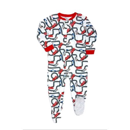 Carter's Toddler Boy's Racetrack Cars Footed Pajama Sleeper, Size 4T