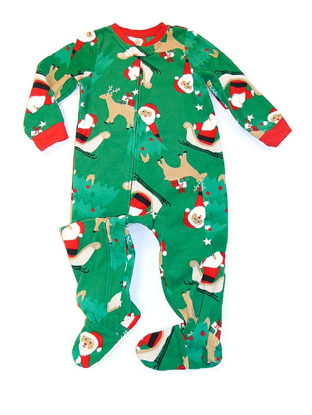 Carter's Toddler Boy's Santa and Reindeer Holiday Print Fleece