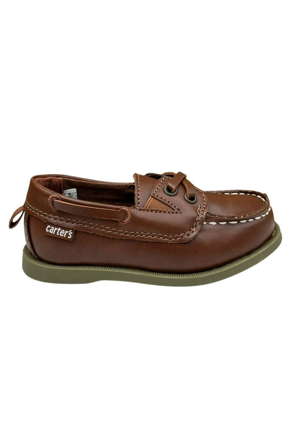 Carters Toddler Boys Boat Shoes Size 9 Brown Slip-On Casual Classic Style
