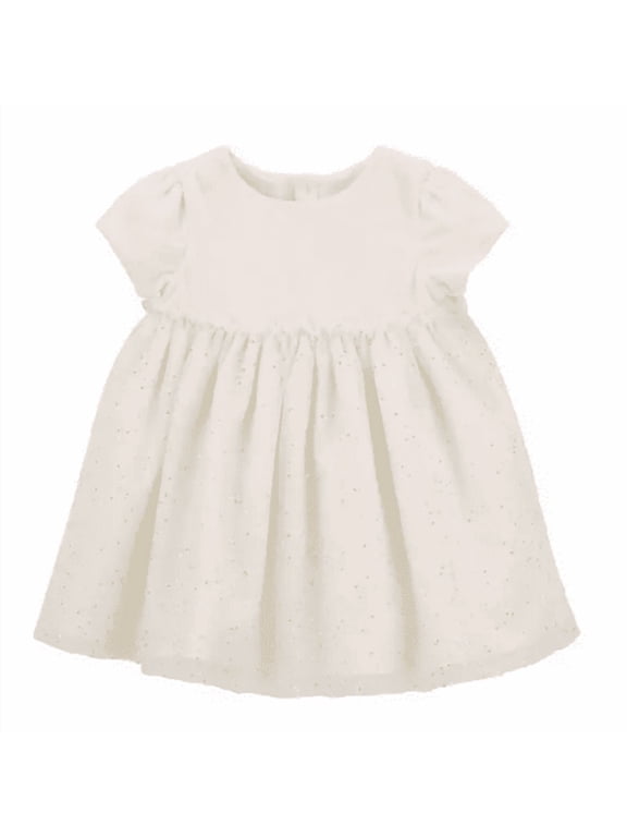 Toddler Girls Ivory White Medium Holiday Dress