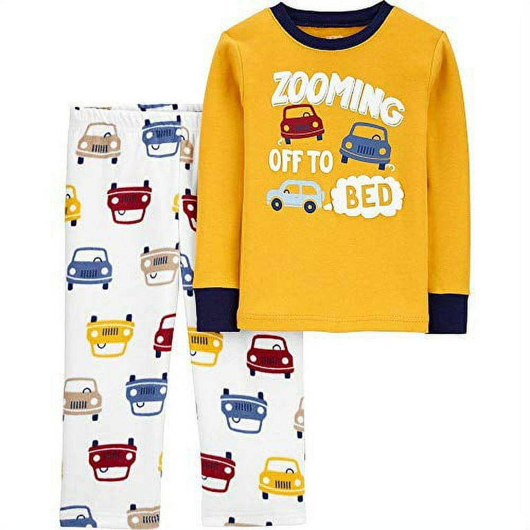Carter s Toddler and Big Boys 2 Pc Fleece Pajamas Set Multi Cars 2T