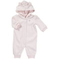 thumbnail image 1 of Carter's Velour Hooded Jumpsuit - Light Pink- 18 Months, 1 of 2