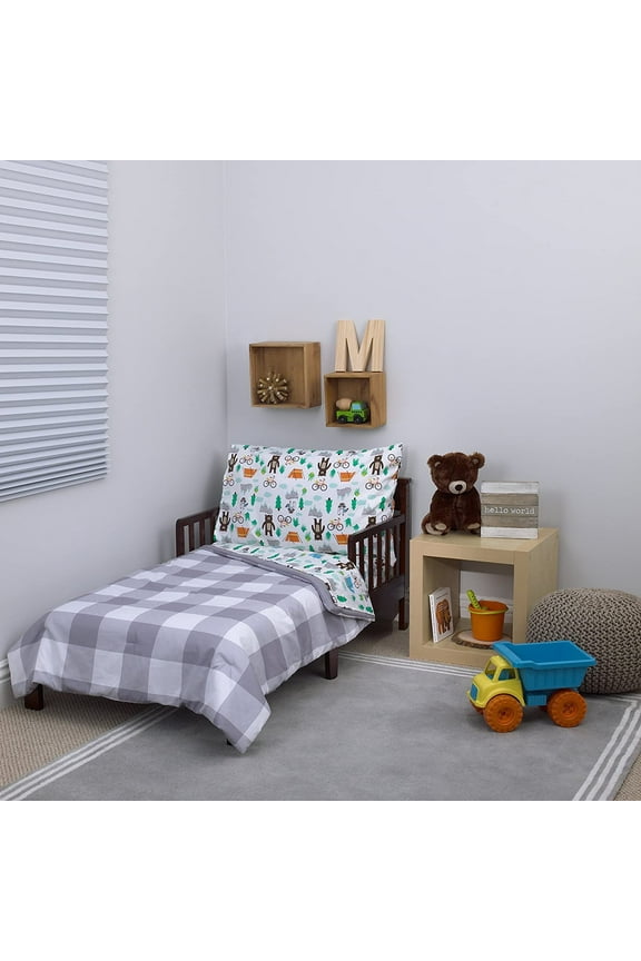 Woodland Boy 4 Piece Toddler Bedding Set