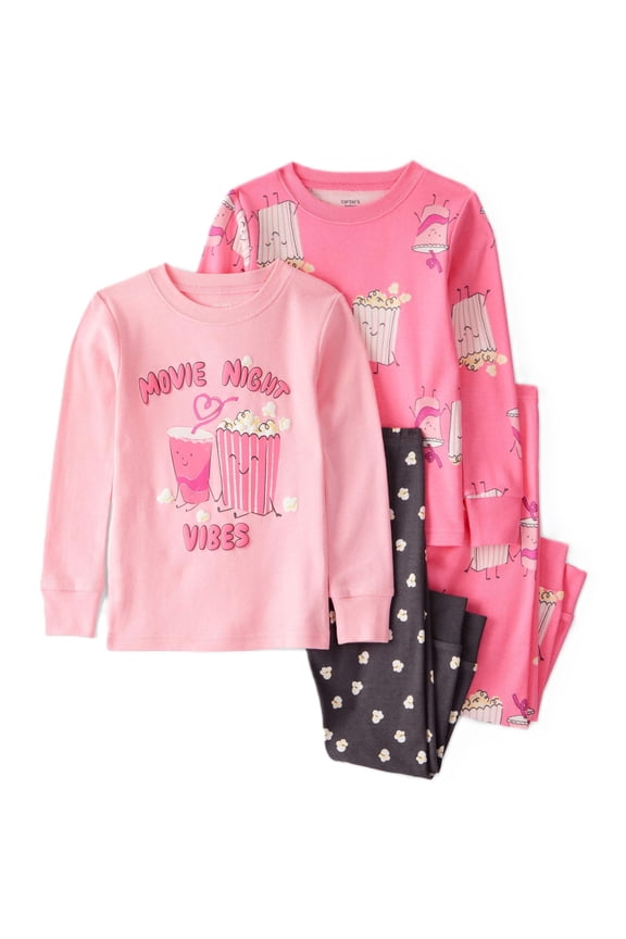 baby-girls 4 Pc Cotton 371g083 Pink Movie, 2T