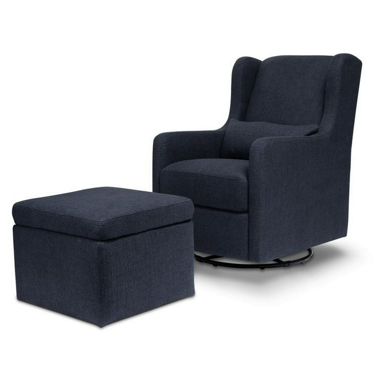 Carter s by DaVinci Adrian Glider with Ottoman Navy Walmart