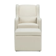 Carters by DaVinci Adrian Swivel Glider with Storage Ottoman in Ivory Boucle