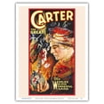 thumbnail image 1 of Carter the Great - The World’s Weird Wonderful Wizard - Vintage Magic Poster c.1926 - Master Art Print (Unframed) 9in x 12in, 1 of 4