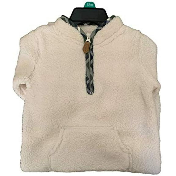 Carters Baby Boys Fleece Jumpsuit, Cream, 18 Months