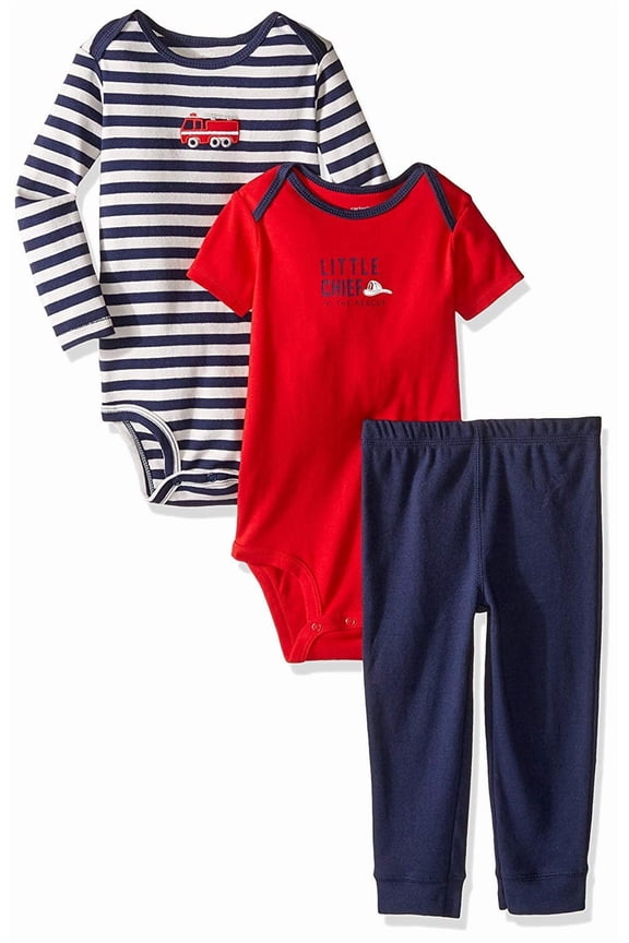 Baby Boys' 3 Piece Take Me Away Set Baby - Firetruck - Preemie