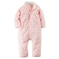 thumbnail image 1 of Carters Baby Girls Zip-Up Glitter Print Jumpsuit Pink Hearts 12M, 1 of 5