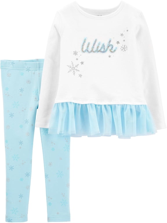 Carters Baby Girls 2-pc. Snowflake Wish Leggings Set