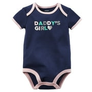 Carters Baby Girls Daddy's Girl Bodysuit Navy