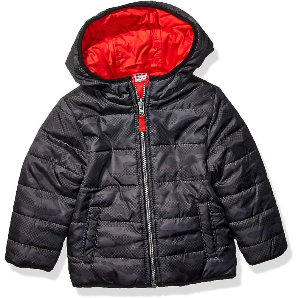 Carters Boys Reversible Puffer Jacket (Red 24 Months)