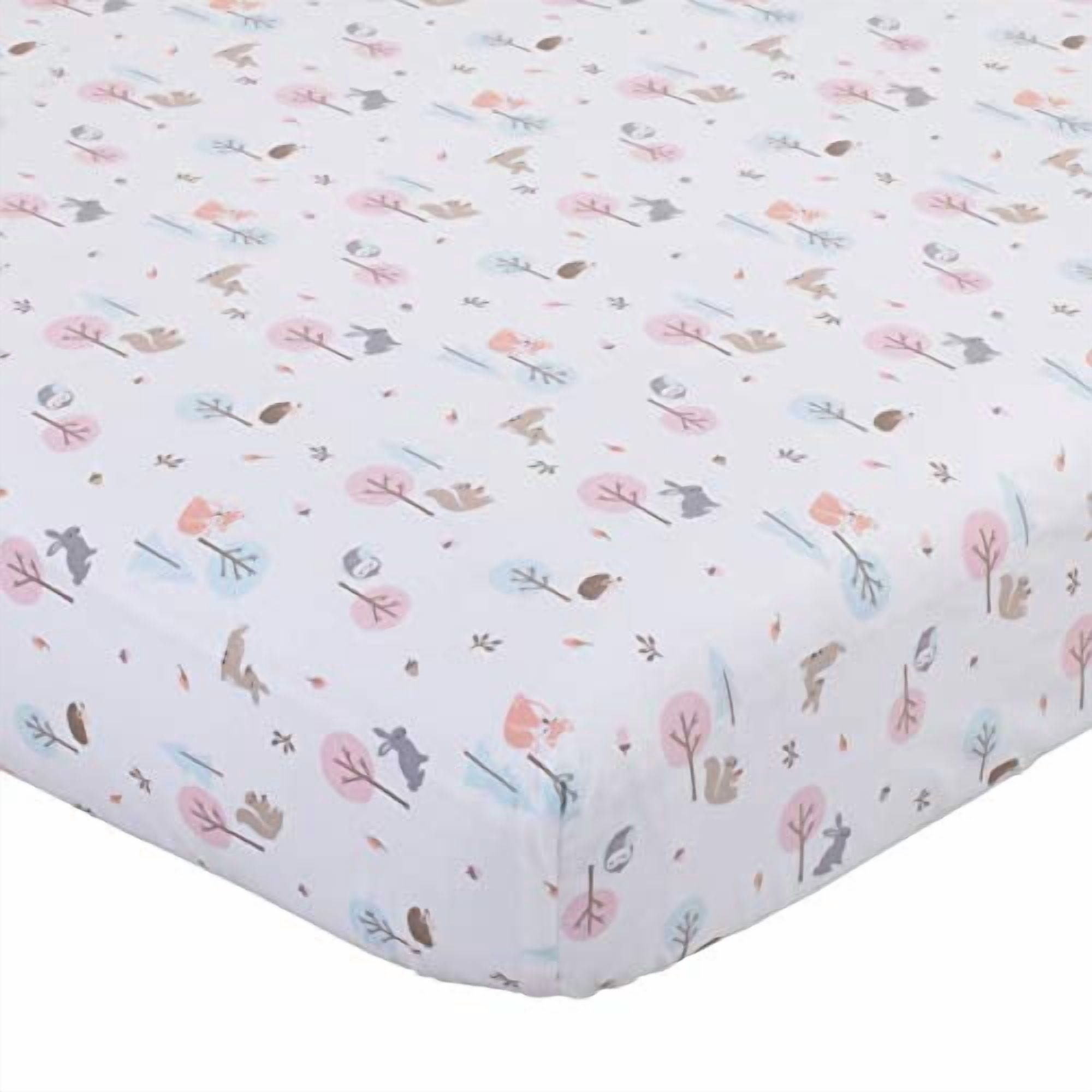 Carters Girl Woodland Pink, Aqua, Grey and White Super Soft Fitted Mini