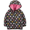 thumbnail image 1 of Carters Girls 12-24 Months Heart Puffer Jacket(Grey 24 Months), 1 of 2