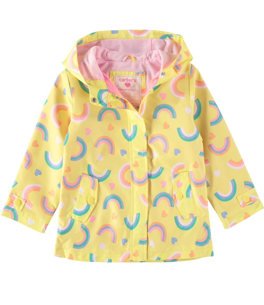Carter s 12 24 Months Baby Girl s Water Resistant Rainslicker Spring Jacket Yellow 18 Months Walmart
