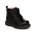 thumbnail image 1 of Carters Girls Daffodil Faux Leather Ankle Boots Black 7 Medium (B,M) Toddler, 1 of 3