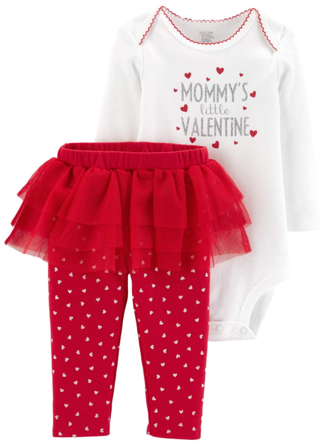 Carters Infant Mommys Little Valentine Baby Outfit Bodysuit & Tutu