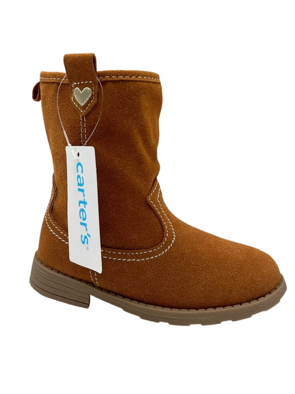 Carters Little Girls Western Slouch Fashion Boots Size 11 Brown Mid Calf