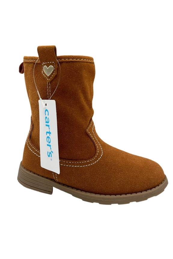 Carters Little Girls Western Slouch Fashion Boots Size 12 Brown Mid Calf