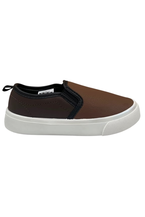 Carters Penny Toddler Boys Slip-On Casual Sneakers Size 9 Brown Black White