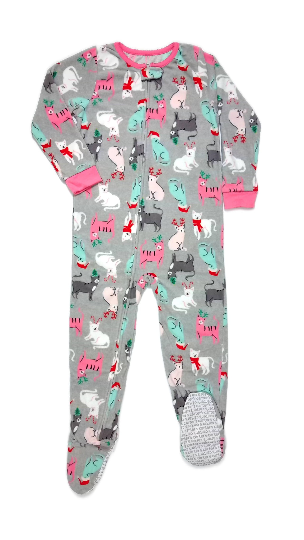 christmas pajamas carters girls fleece pajamas