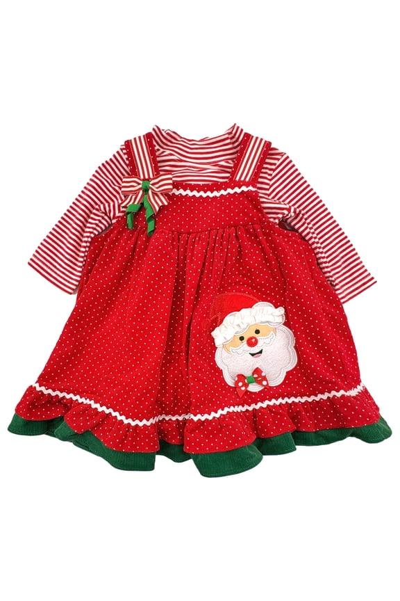 Carters Toddler Girls 2 PC Outfit Red Shirt & Gray Plaid Jumper Dress Set 3T