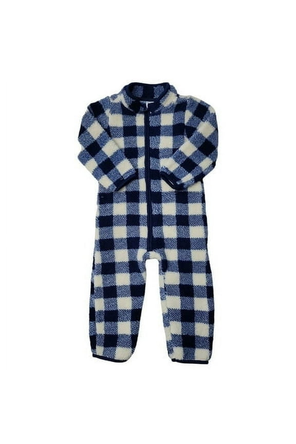 Carters Zip-Up 1 Piece Warm Long Sleeve Easy Care Jumpsuit Plaid Size 6M