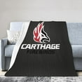 thumbnail image 1 of Carthage Aa College Logo Fleece Blanket, Very Soft Microfiber Flannel Blanket for Couch Warm and Cozy for All Seasons, Black, 1 of 6