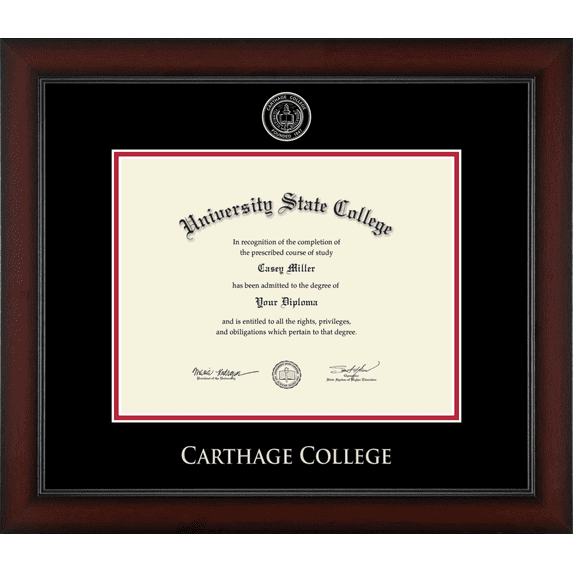 Carthage College Diploma Frame, Document Size 11" x 8.5"
