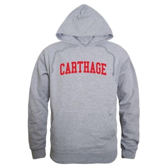 Carthage College Firebirds Game Day Hoodie, Heather Grey - Medium