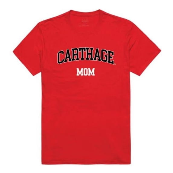 Carthage College Firebirds Mom T-Shirt, Red - Large