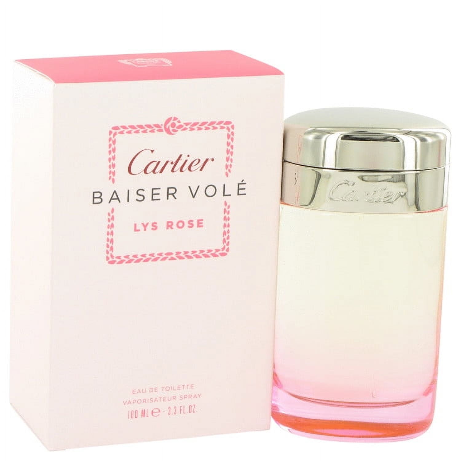 Free Shipping Cartier Baiser Vole Lys Rose Eau De Toilette Spray for Women 3.3 oz Walmart