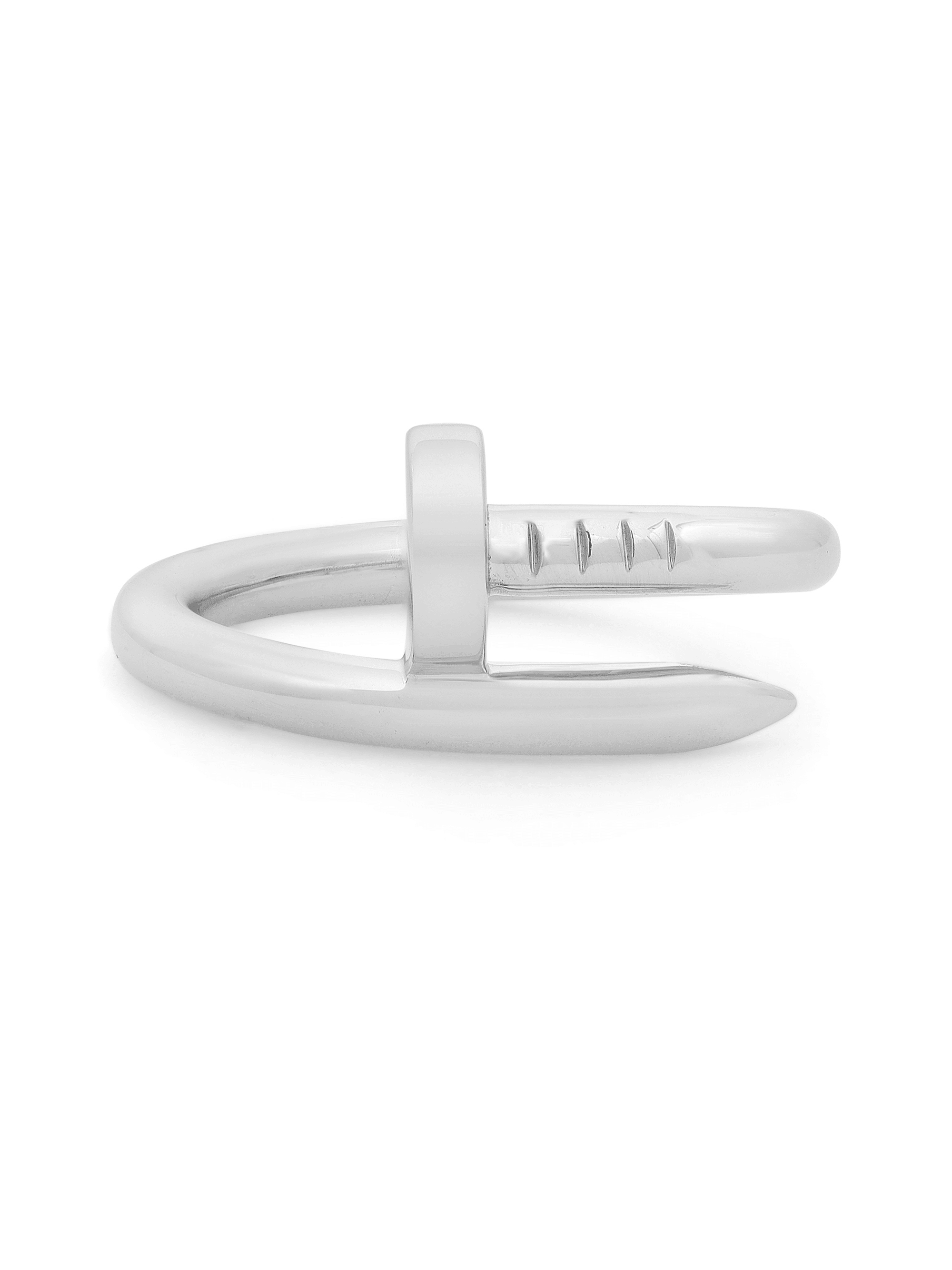 Cartier Juste Un Clou Ring 18K White Gold Size 55 US 7.25