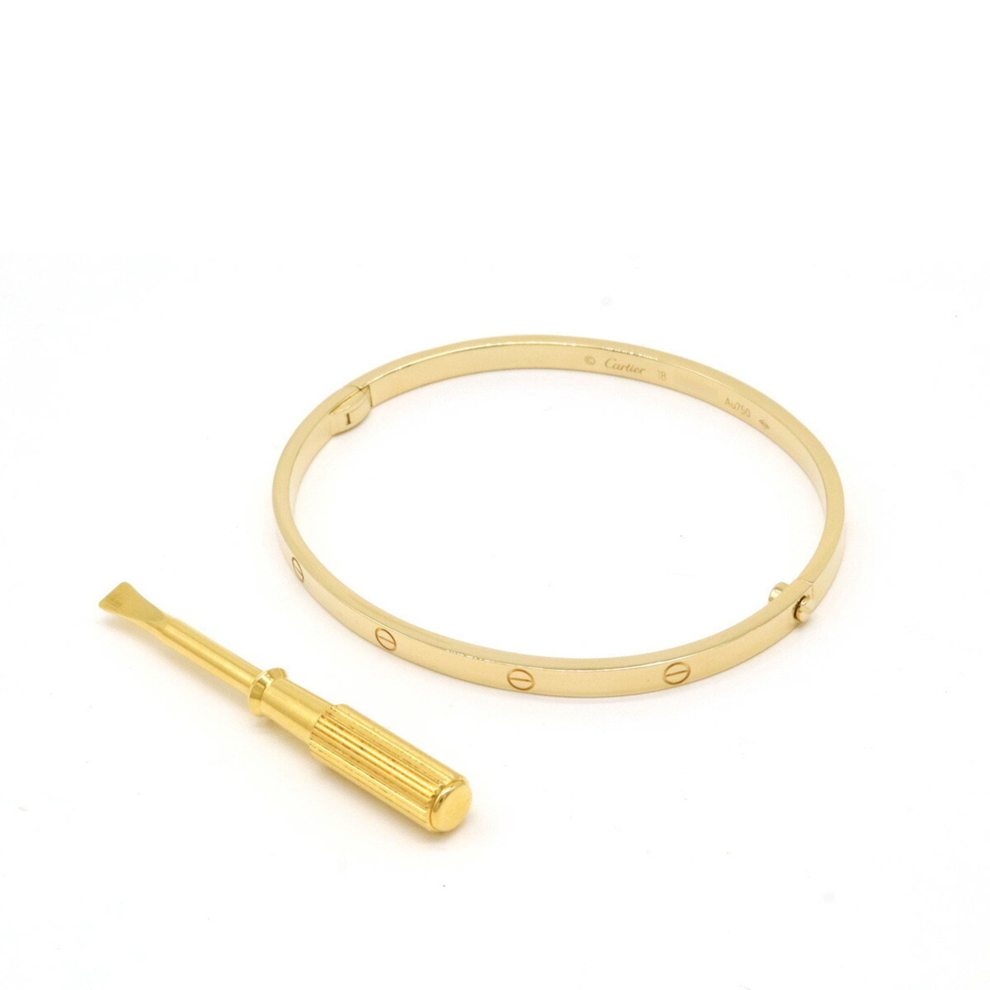 Pre-Owned Cartier Love Bracelet Small Model SM Bangle K18YG 750YG 