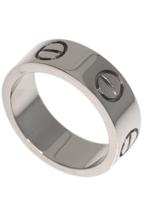Pre-Owned Cartier Love Ring #45, 18K White Gold, Women's Ring, CARTIER